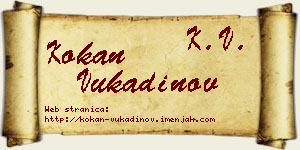 Kokan Vukadinov vizit kartica